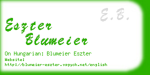 eszter blumeier business card